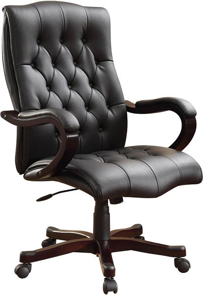 Traditional Leather Desk Chair / Parker House Prestige Traditional