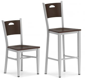 Breakroom Wood Seat Chairs And Stools