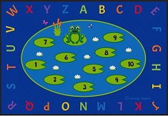 Frog Educational Counting Rug