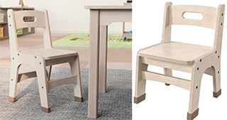 Wooden Pediatric Waiting Room Chairs